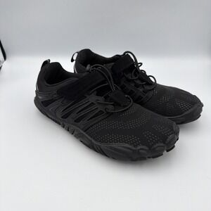 Women's Trail Hiking Sneakers Black Hook Strap Lightweight Walking Shoes 39